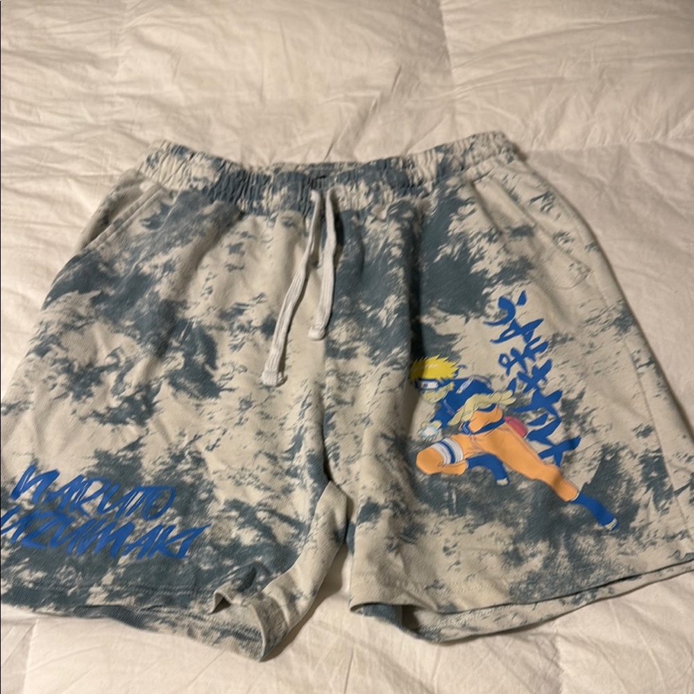 Athletic Blue and Gray Camouflage Shorts
